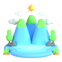 3D Illustration lake png
