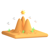 3d ilustração deserto png