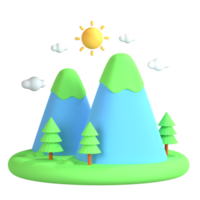 3D Illustration mountain png