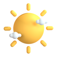 sol de ilustración 3d png