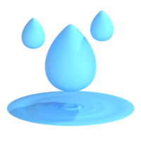 3d illustration l'eau laissez tomber png