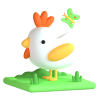 3d ilustración animales png