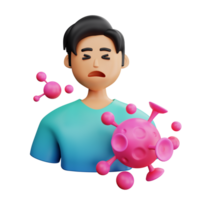 3D Illustration male infection png