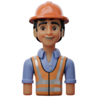 3d avatar karakter illustratie mannetje ingenieur png