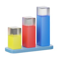 3D Illustration bar chart png