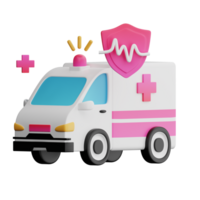 3d illustrazione ambulanza veicolo png