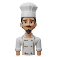 3d avatar personagem ilustração masculino chefe de cozinha png