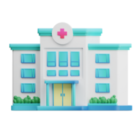 3d ilustración hospital edificio png
