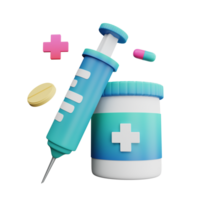 3D Illustration syringe needle png