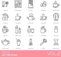 Coffee vector icon set