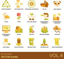 environmental icons set vector