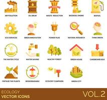 environmental icons set vector