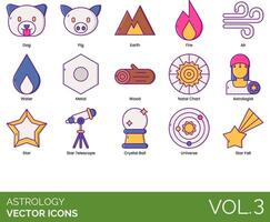 Astrology vector icon set