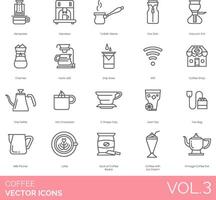 Coffee vector icon set