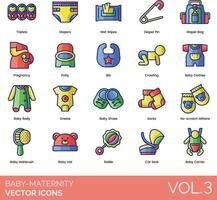 Baby Maternity vector icon set