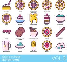 World Cuisine vector icon set