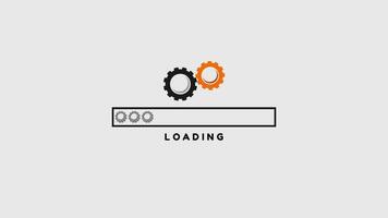 standard loading bar with rotating gear video