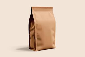 AI generated Coffee bag packaging mockup photo