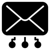 icono de glifo de correo electrónico vector