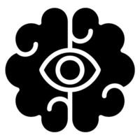 mind glyph icon vector