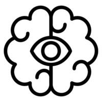 mind line icon vector