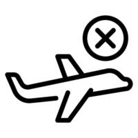 cancel line icon vector