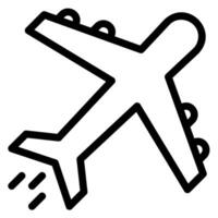 jet plane line icon vector