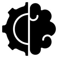 brain glyph icon vector