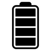 full battery glyph icon vector