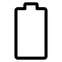 empty battery glyph icon vector