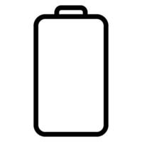 empty battery line icon vector