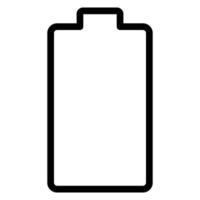 empty battery line icon vector