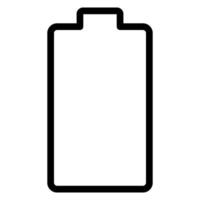 empty battery line icon vector