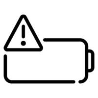 battery line icon vector