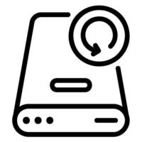external storage line icon vector