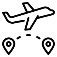 directo vuelo línea icono vector