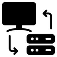 data exchange glyph icon vector