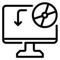 disc line icon vector