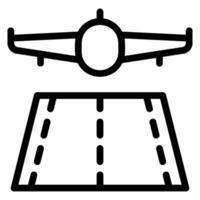 landing line icon vector