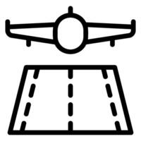 landing line icon vector