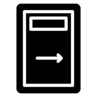 Emergency exit glyph icon vector