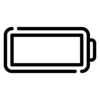 full battery line icon vector