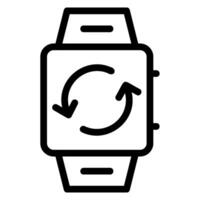 smartwatch line icon vector