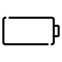 empty battery line icon vector