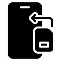 sim glyph icon vector