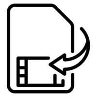 data transfer line icon vector