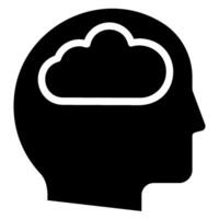 brain glyph icon vector