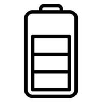 battery status line icon vector