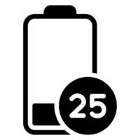 battery glyph icon vector