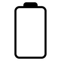 empty battery glyph icon vector